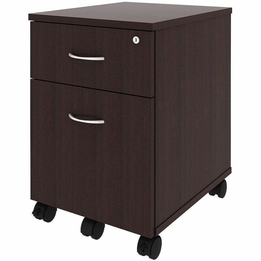 Lorell File Cabinet - for File, Box - Mobility - Espresso - 1 Each
