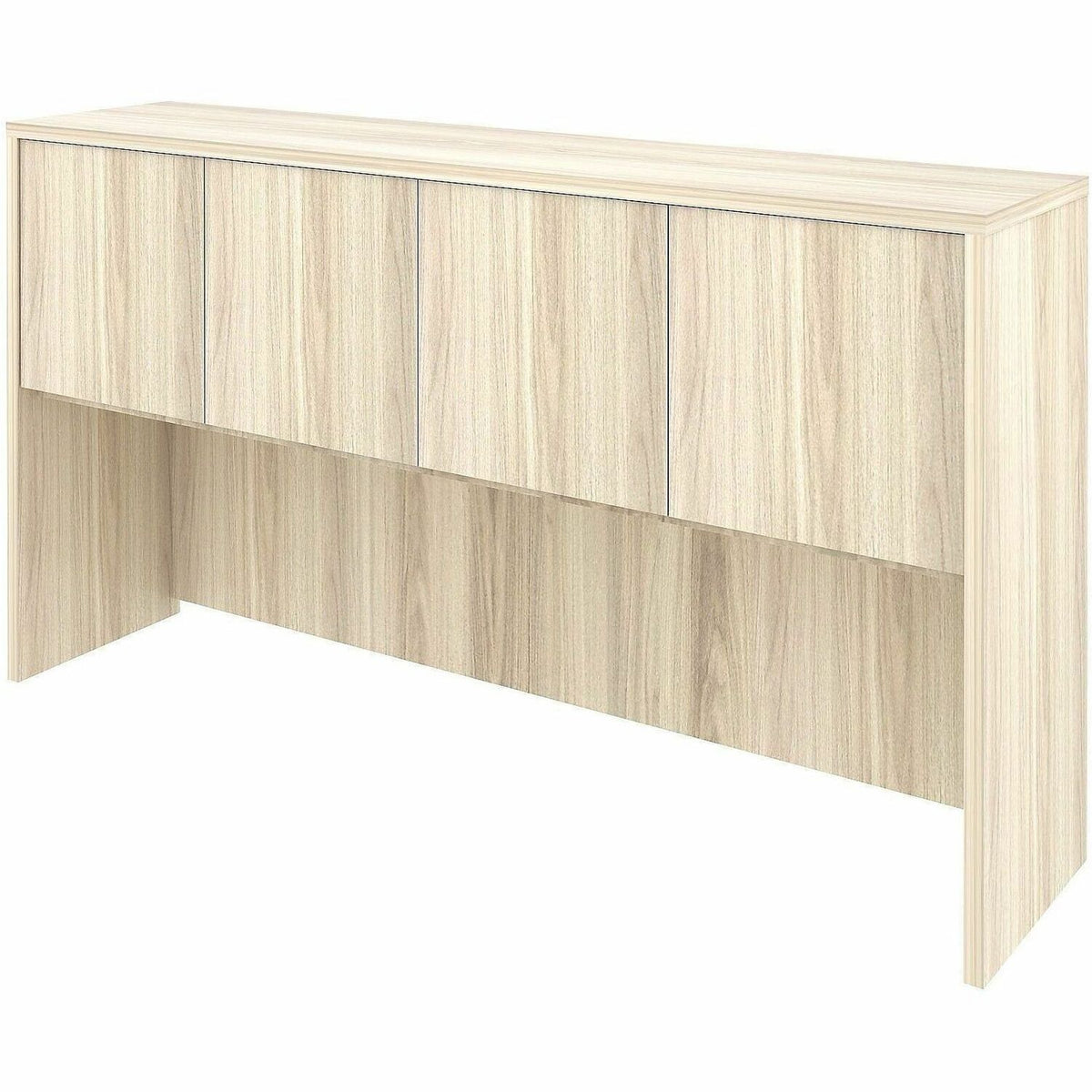 Lorell Essentials 4-Door Stack-On Hutch - 36" Height x 66" Width x 15" Depth Hutch - 4 Door(s) - Band Edge - Material: L