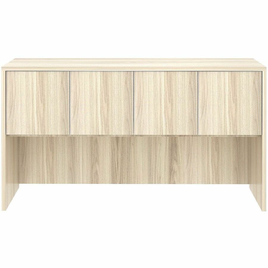Lorell Essentials 4-Door Stack-On Hutch - 36" Height x 66" Width x 15" Depth Hutch - 4 Door(s) - Band Edge - Material: L