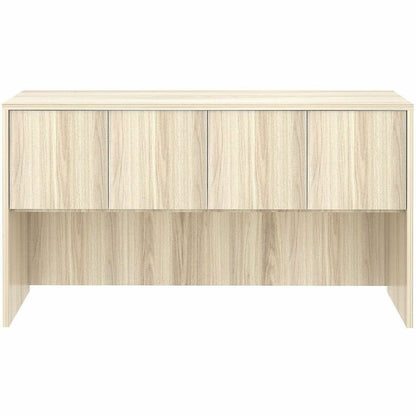 Lorell Essentials 4-Door Stack-On Hutch - 36" Height x 66" Width x 15" Depth Hutch - 4 Door(s) - Band Edge - Material: L