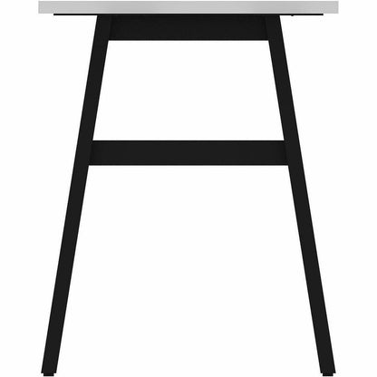 Lorell Adjustable Table Leg Bases & Returns - Assembly Required - Black - 1 Each