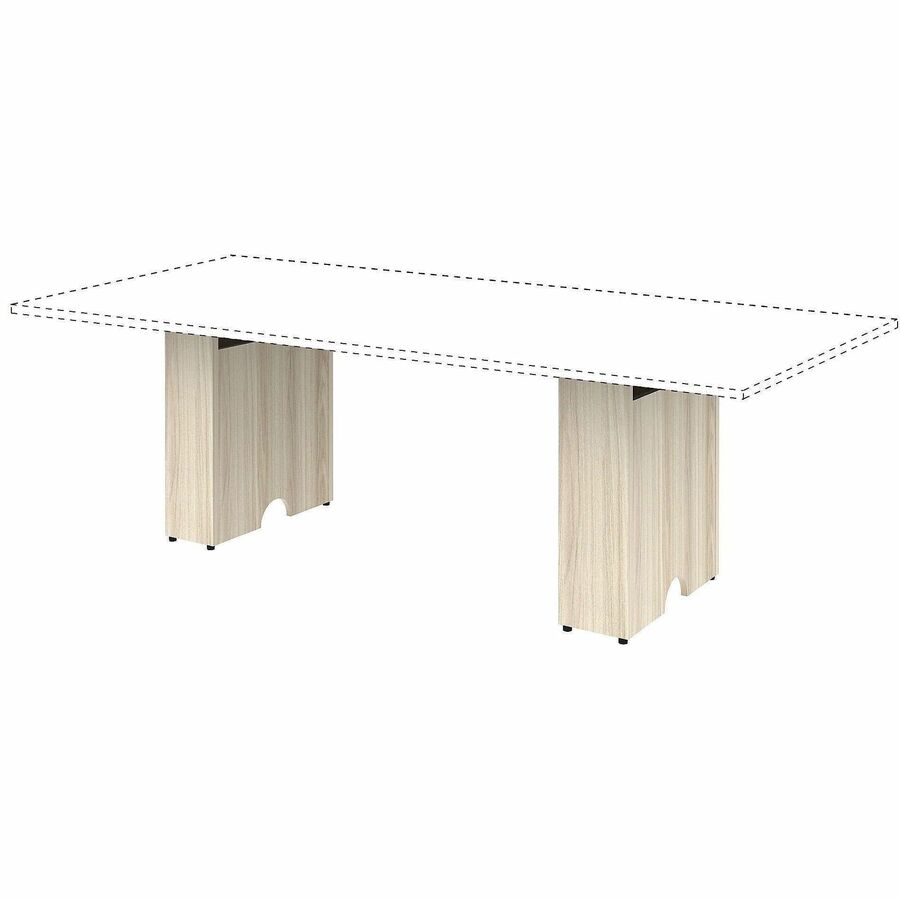 Lorell Essentials Modular Conference Table Base - 28.5" Height x 23.6" Width x 7.9" Depth - Band Edge - Finish: Modern E
