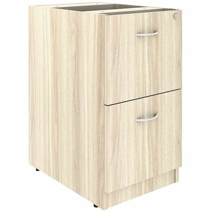 Lorell Essentials 2-Drawer Fixed Pedestal File Cabinet - 15.5" Width x 21.9" Depth x 28.5" Height for File - Modern Elm 