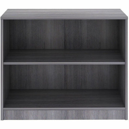 Lorell Weathered Charcoal Laminate Bookcase - 36" Width x 12" Depth x 30" Height - 2 x Shelf(ves) - 1 Each