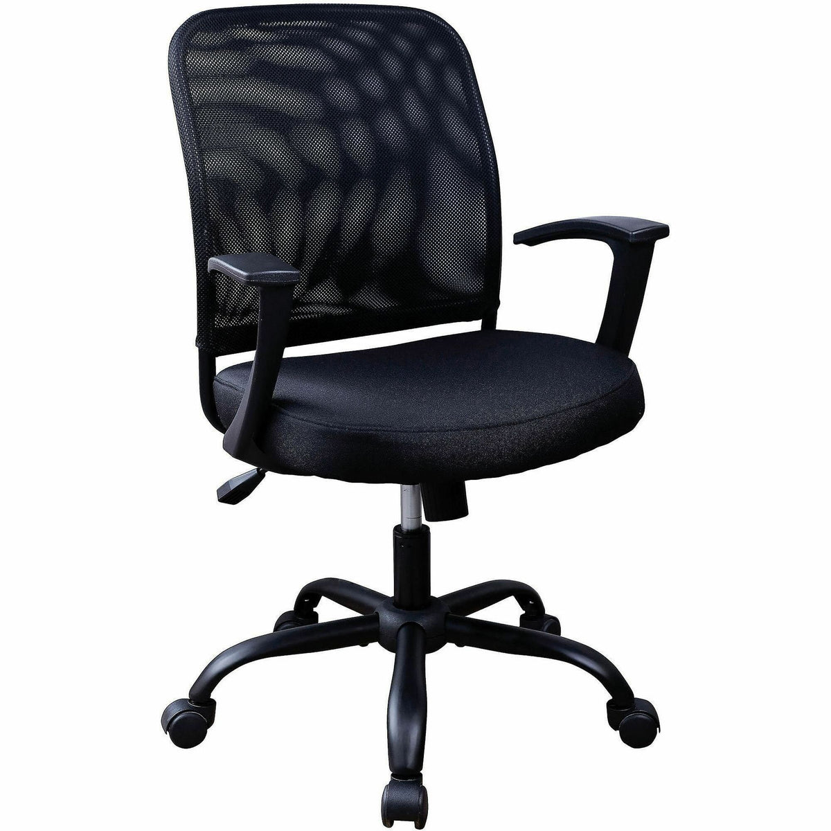 NuSparc Soho Mesh-Back Task Chair with Fixed Arms - Fabric Seat Material - Mesh Back Material - Metal Frame Material - B