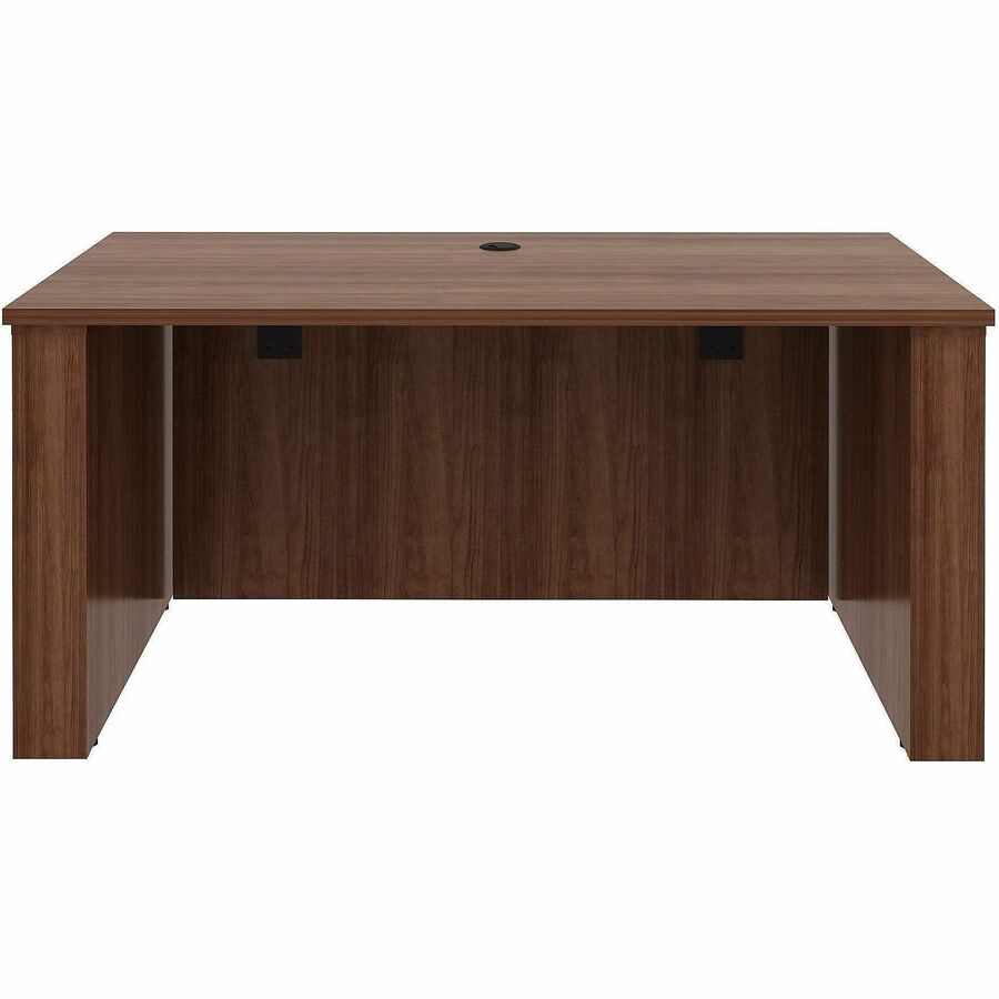 Lorell Essentials 60" Sit-to-Stand Desk Shell - 49" Height x 60" Width x 29" Depth, 1" Thickness Top - Finish: Walnut, L