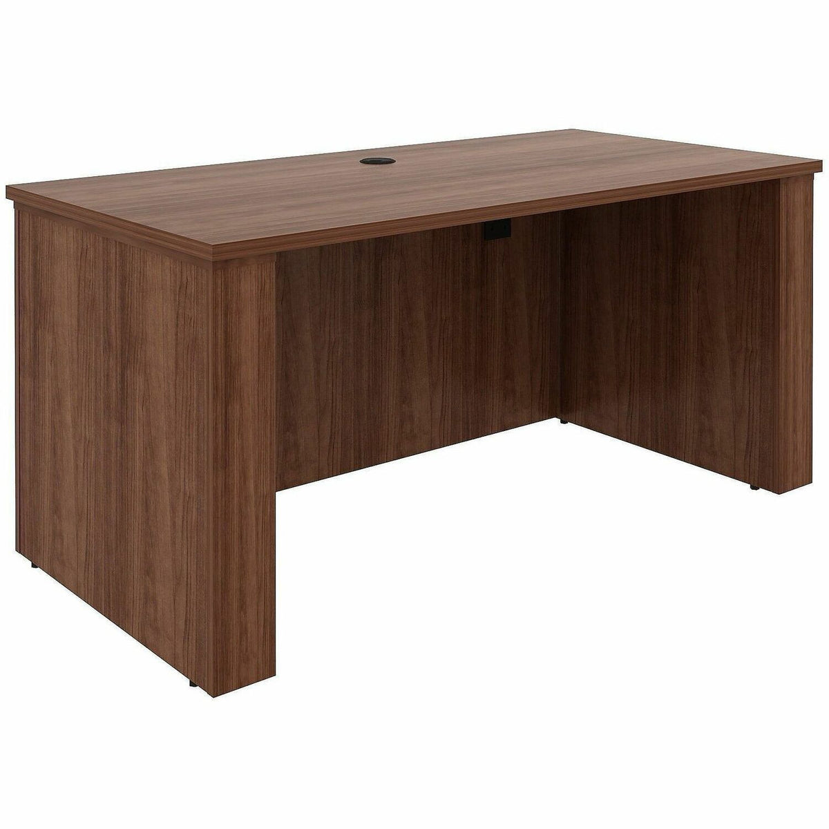 Lorell Essentials 60" Sit-to-Stand Desk Shell - 49" Height x 60" Width x 29" Depth, 1" Thickness Top - Finish: Walnut, L