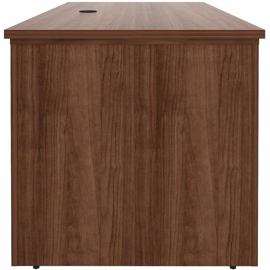 Lorell Essentials 60" Sit-to-Stand Desk Shell - 49" Height x 60" Width x 29" Depth, 1" Thickness Top - Finish: Walnut, L