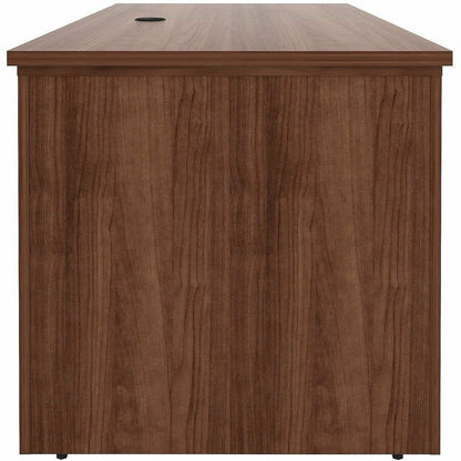 Lorell Essentials 60" Sit-to-Stand Desk Shell - 49" Height x 60" Width x 29" Depth, 1" Thickness Top - Finish: Walnut, L