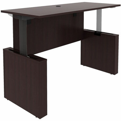 Lorell Essentials 72" Sit-to-Stand Desk Shell - 49" Height x 72" Width x 29" Depth, 1" Thickness Top - Finish: Espresso,