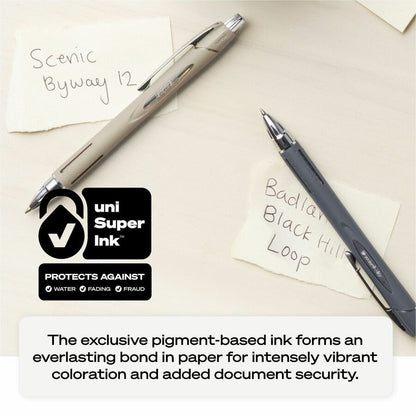uniball™ Jetstream RT Retract Ballpoint Pens - 0.7 mm Fine Pen Point - Retractable - Black Ink - Hybrid - Writing, Drawi