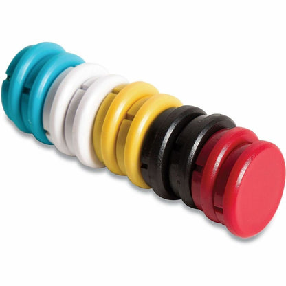 U Brands Interchangable Color-Coding Board Magnets - 0.7" Diameter - Circle - 10 / Pack - Assorted