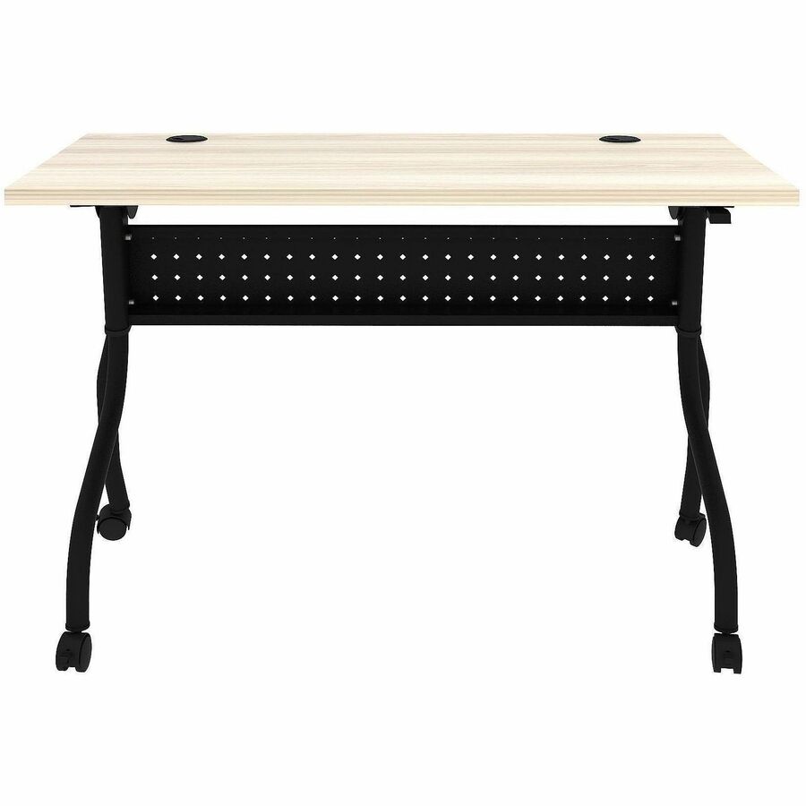 Lorell Preference Flip and Nest Training Table - Melamine Top - Black Four Leg Base - 4 Legs - 48" Table Top Width x 23.