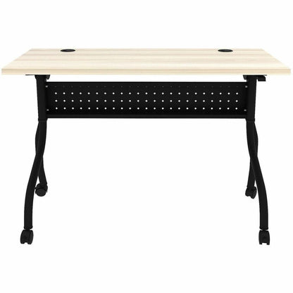 Lorell Preference Flip and Nest Training Table - Melamine Top - Black Four Leg Base - 4 Legs - 48" Table Top Width x 23.