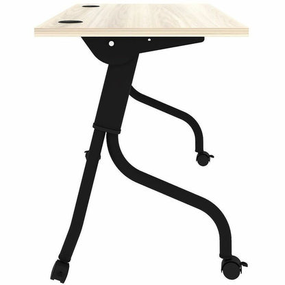 Lorell Preference Flip and Nest Training Table - Melamine Top - Black Four Leg Base - 4 Legs - 48" Table Top Width x 23.