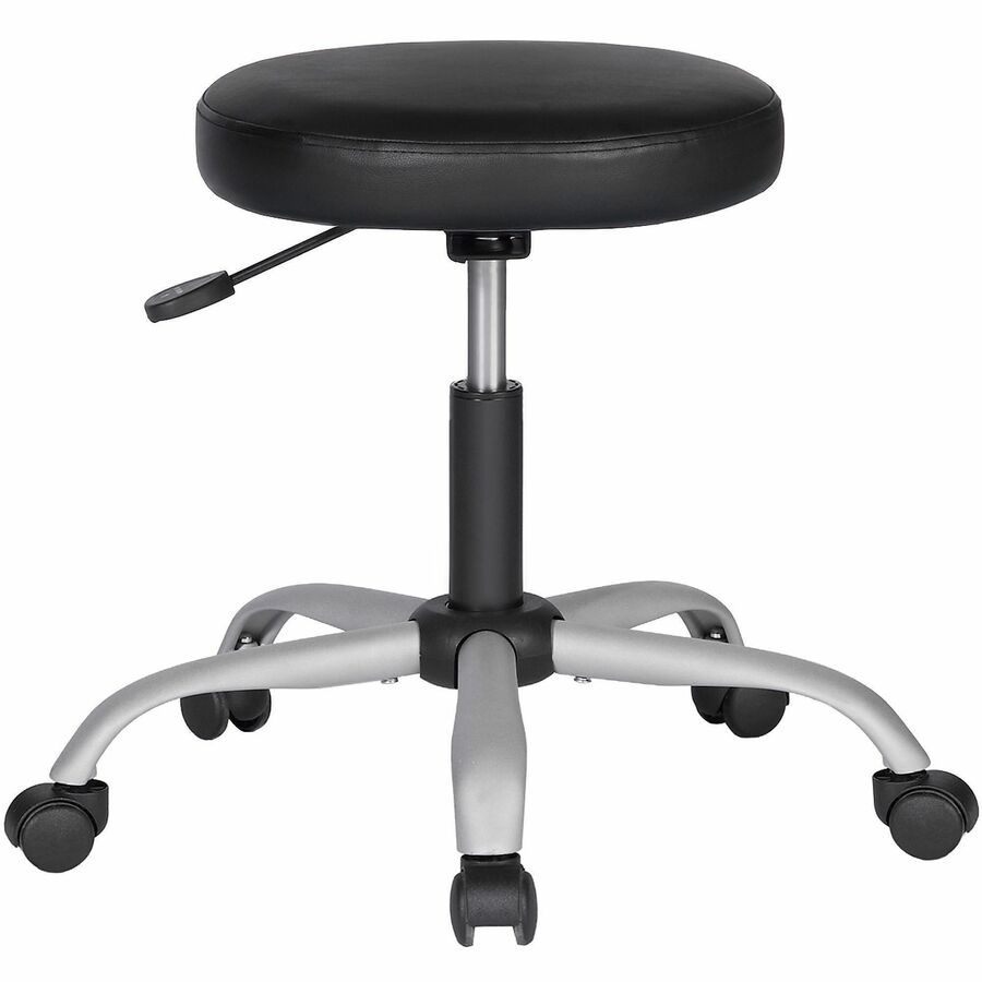 NuSparc Anti-Microbial PVC Backless Stool - Black - Polyvinyl Chloride (PVC) - 1 Each