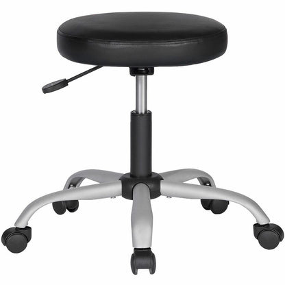 NuSparc Anti-Microbial PVC Backless Stool - Black - Polyvinyl Chloride (PVC) - 1 Each