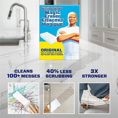 Mr. Clean Magic Erasers - For Multipurpose, Multi Surface - Pad - 12 / Carton