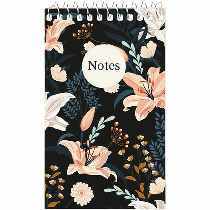 Rediform Xtreme White Memo Book - 60 Sheets - Printed - Wire Bound - White Paper - Assorted Cover - Compact - 4 / Pack