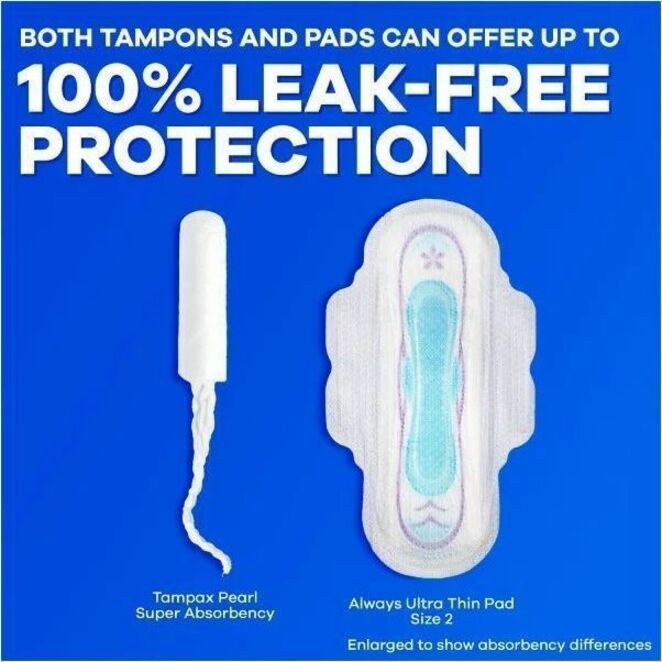 Tampax Pearl Regular Tampons - Regular - Plastic Applicator - Anti-leak, Comfortable, Anti-slip, Odor-free, Unscented, A