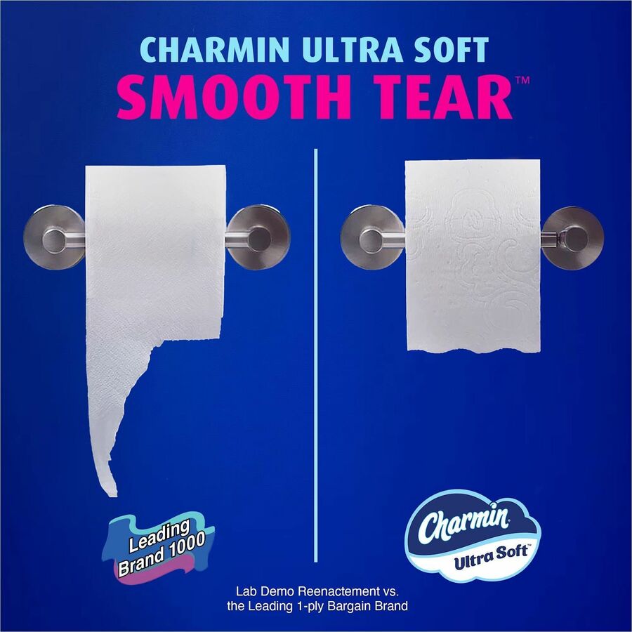 Charmin Ultra Soft Mega Roll - 2 Ply - Mega - White - Paper - 24/Pack - 1 Carton