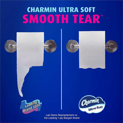 Charmin Ultra Soft Mega Roll - 2 Ply - Mega - White - Paper - 24/Pack - 1 Carton