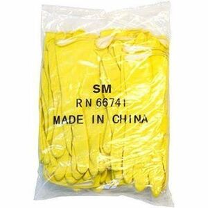 ProWorks Latex Flock-Lined 16 Mil Gloves - 16 mil Thickness x 12" Glove Length - Animal Fat, Chemical Protection - Small