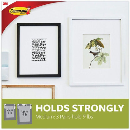 Command Medium Adhesive Picture Hanging Strips - 6 lb (2.72 kg) Capacity - 0.7" Width x 2.8" Length - Adhesive - Medium 