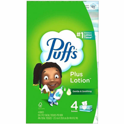 Puffs Plus Lotion Facial Tissue - White - 24 / Carton