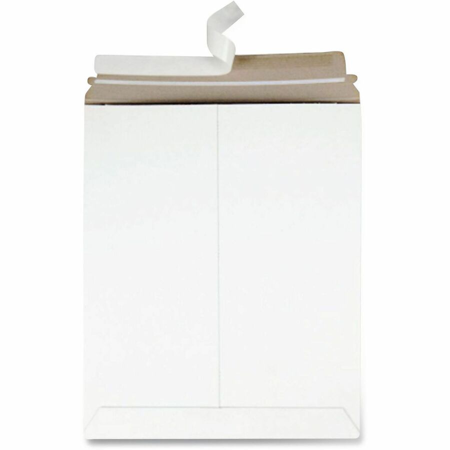 Quality Park Sturdy Fiberboard Photo Mailers - Photo/Document - 11" Width x 13 1/2" Length - Peel & Seal - White - Fiber