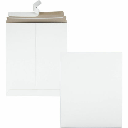 Quality Park Sturdy Fiberboard Photo Mailers - Photo/Document - 11" Width x 13 1/2" Length - Peel & Seal - White - Fiber