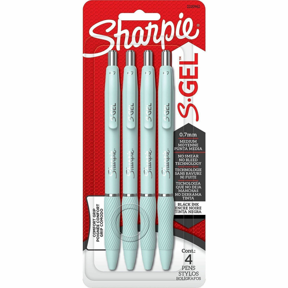 Sharpie S-Gel, Fashion Barrel, Medium Point (0.7mm) - 0.7 mm Medium, Bold Pen Point - Retractable - Black Ink - Gel-base