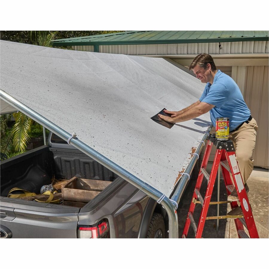FLEX SEAL Flex Tape - 25 ft Length x 8" Width - Black - 3 / Carton