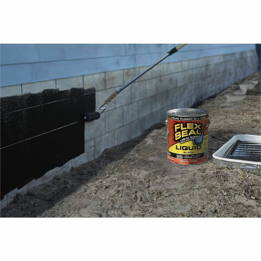 FLEX SEAL Sealant - Synthetic Rubber - Black - 8 lb - 1