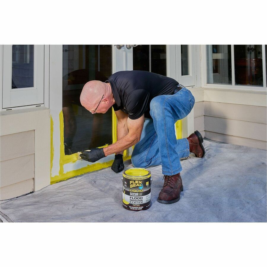 FLEX SEAL SECUR Low-Level Flood Protection Flood Paste - Yellow - 0.55 lb - 1