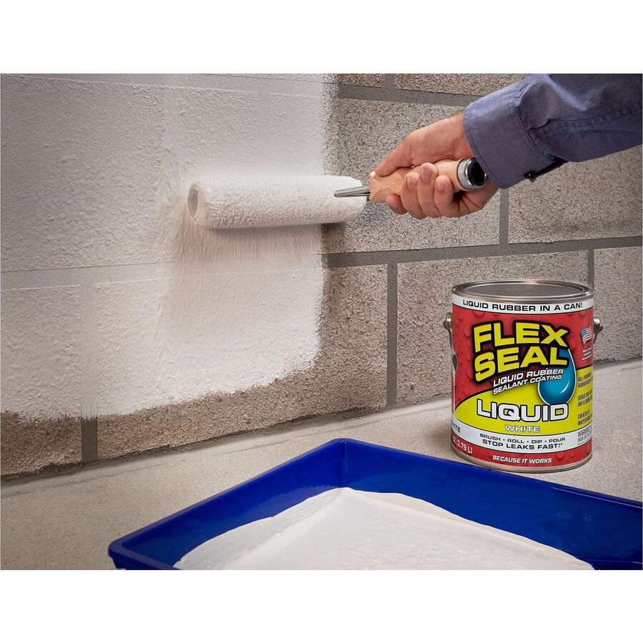 FLEX SEAL Sealant - Synthetic Rubber - White - 8 lb - 1