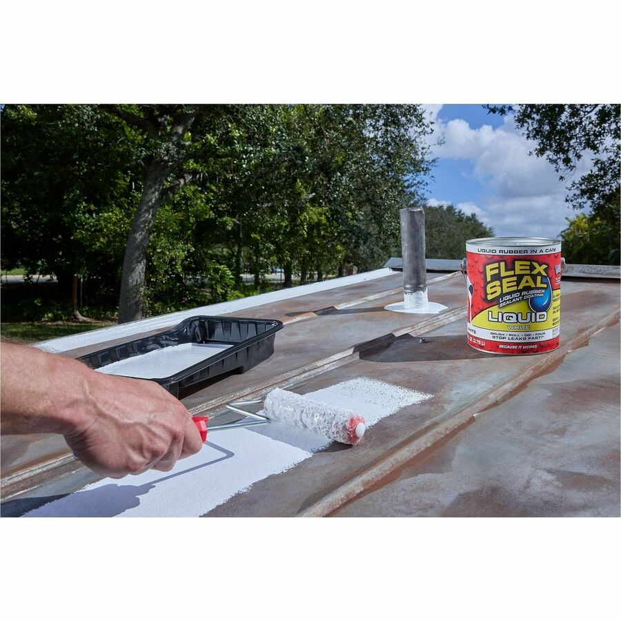 FLEX SEAL Sealant - Synthetic Rubber - White - 8 lb - 1