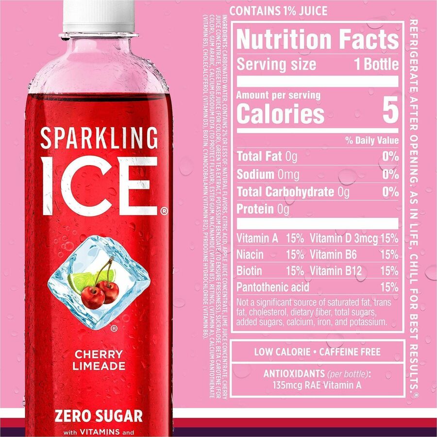 Talking Rain Sparkling ICE Purple-Variety Flavor Sparkling Water - Sugar Free - 1.06 lb - 12 / Carton