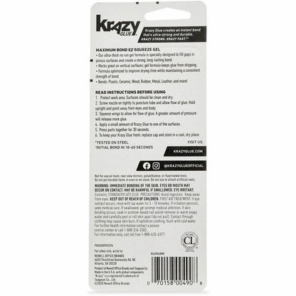 Krazy Glue Max Bond Super Glue - 0.14 oz - 1 Each