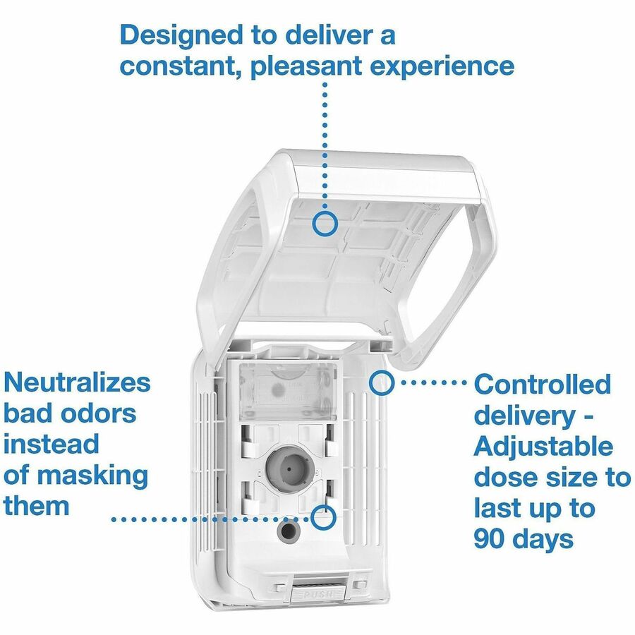 TORK Constant Air Freshener Dispenser - 90 Day Refill Life - 6 / Carton - White - Plastic