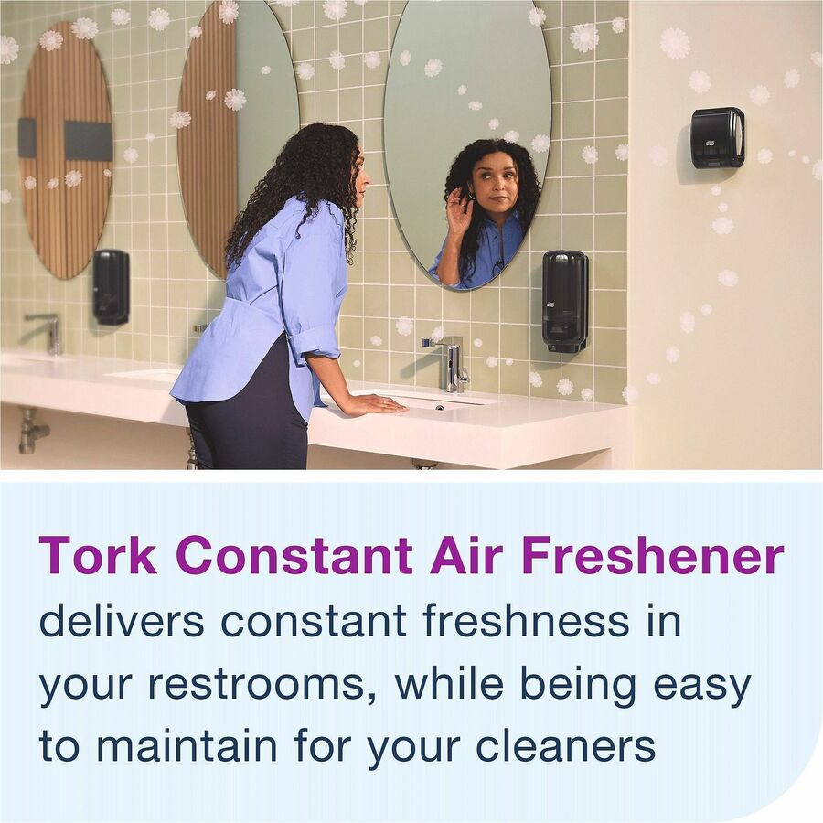 TORK Constant Air Freshener Dispenser - 90 Day Refill Life - 6 / Carton - White - Plastic