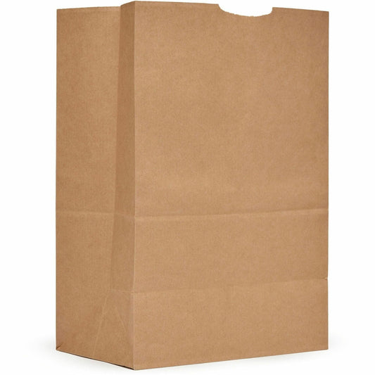 AJM 1/6 BBL #52 Kraft Paper Grocery Sacks - #52 - 6.72 gal Capacity - Natural Kraft - Paper - Foodservice, Grocery, Supp