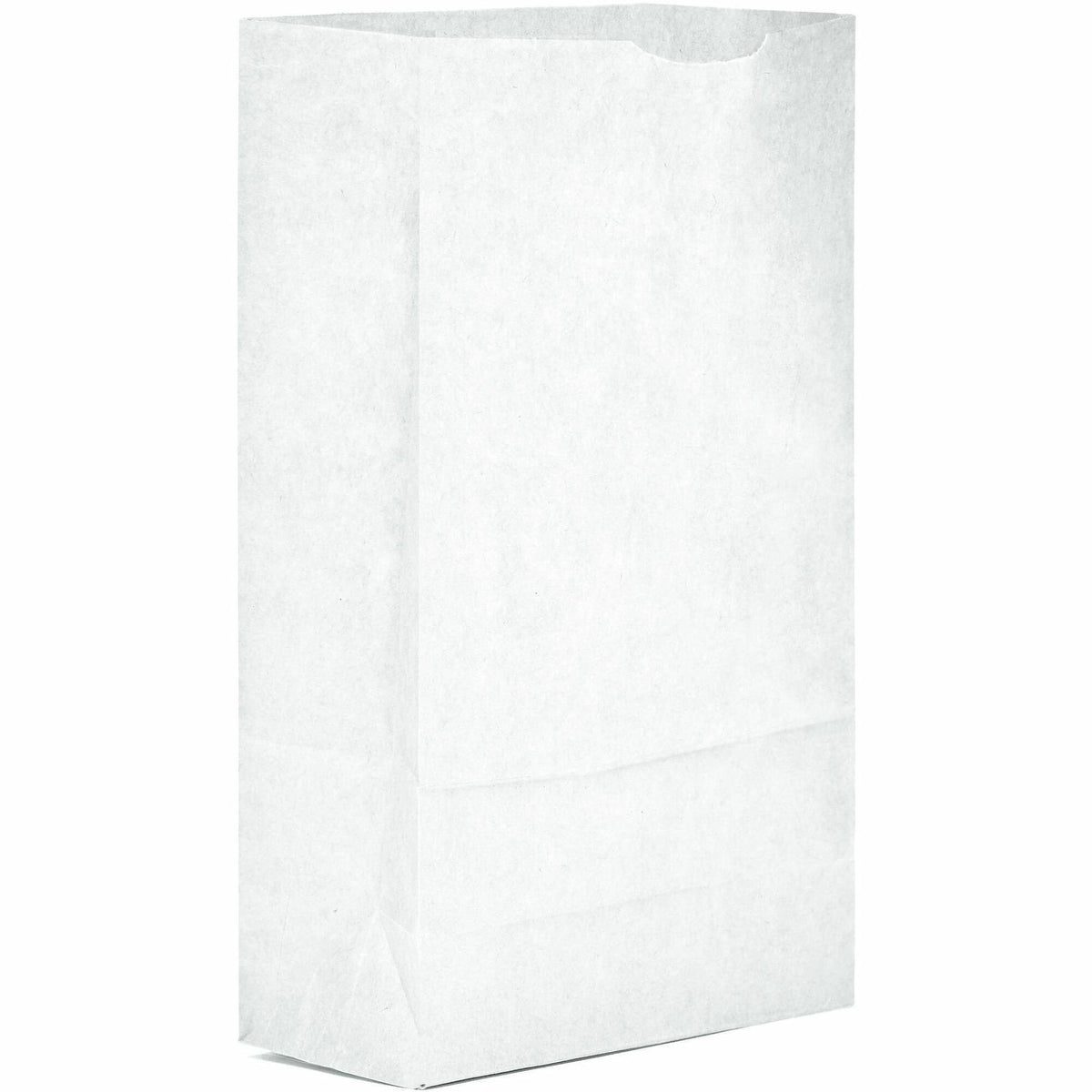 AJM #6 White Paper Grocery Bags - #6 - Bleached Kraft - Paper - Grocery, Supplies - Recycled - 500 / Carton