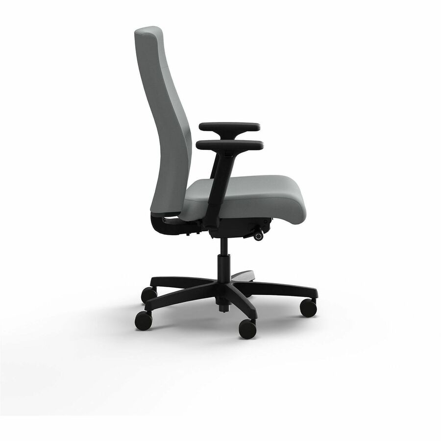 HON Ignition 2.0 Upholstered Back Task Chairs - Gray Seat Color - Vinyl Seat Material - Black Back Color - Vinyl Back Ma