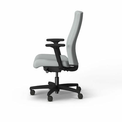 HON Ignition 2.0 Upholstered Back Task Chairs - Gray Seat Color - Vinyl Seat Material - Black Back Color - Vinyl Back Ma