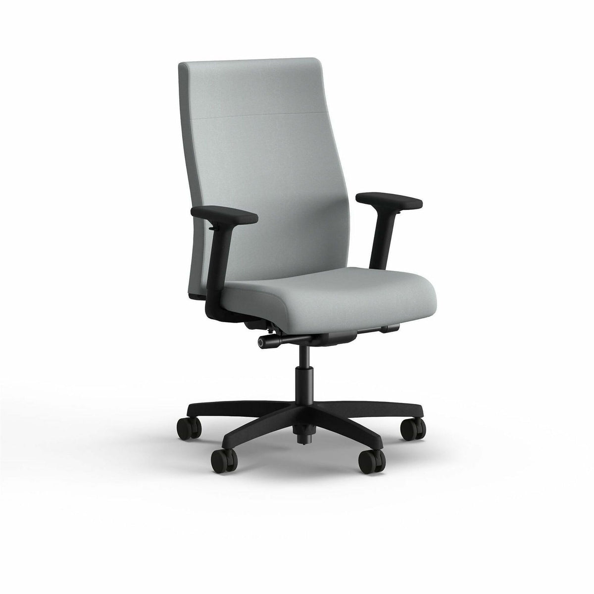 HON Ignition 2.0 Upholstered Back Task Chairs - Gray Seat Color - Vinyl Seat Material - Black Back Color - Vinyl Back Ma