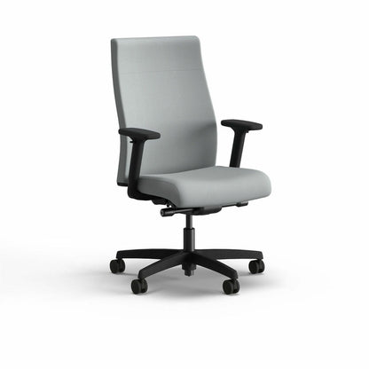 HON Ignition 2.0 Upholstered Back Task Chairs - Gray Seat Color - Vinyl Seat Material - Black Back Color - Vinyl Back Ma