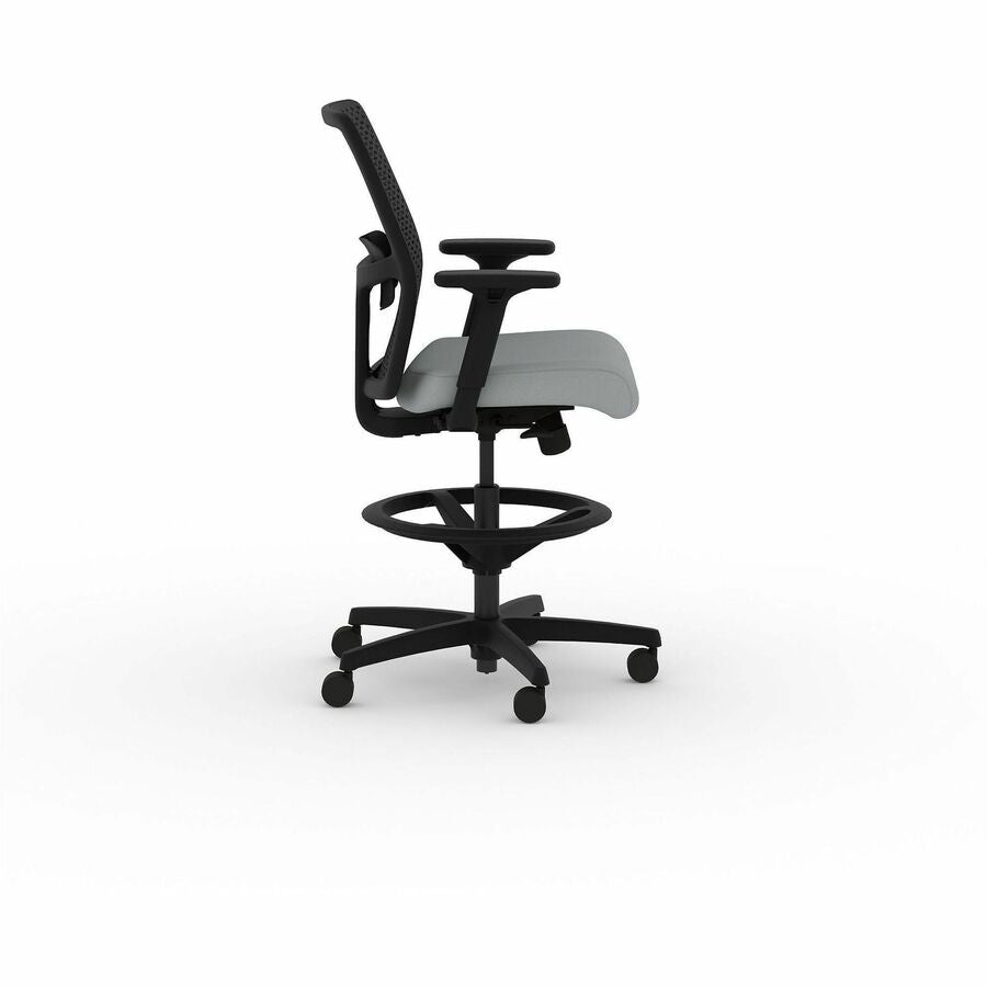 HON Ignition ReActiv Low-Back Task Stool - Charcoal Back Color - Low Back - Gray - 1 Each