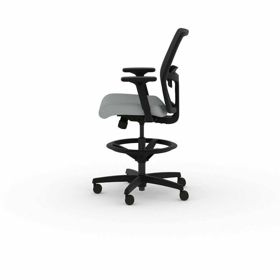 HON Ignition ReActiv Low-Back Task Stool - Charcoal Back Color - Low Back - Gray - 1 Each
