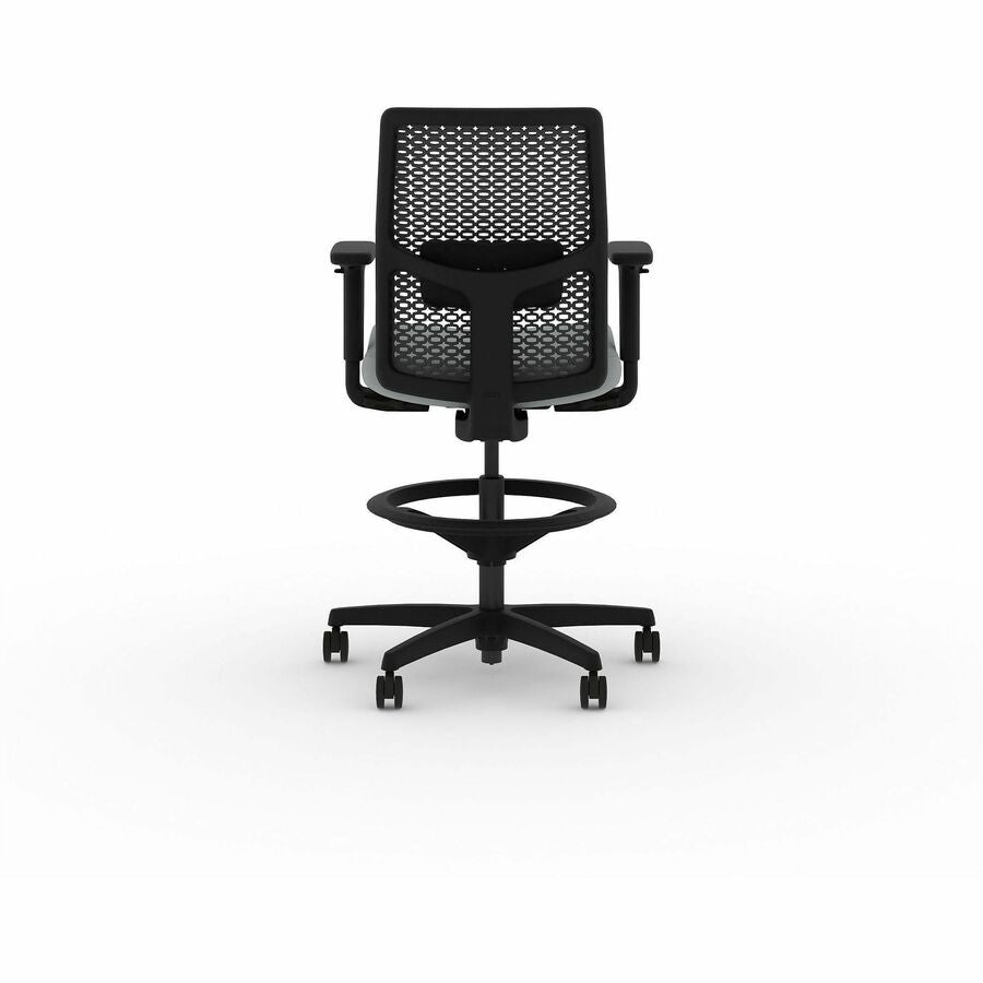 HON Ignition ReActiv Low-Back Task Stool - Charcoal Back Color - Low Back - Gray - 1 Each